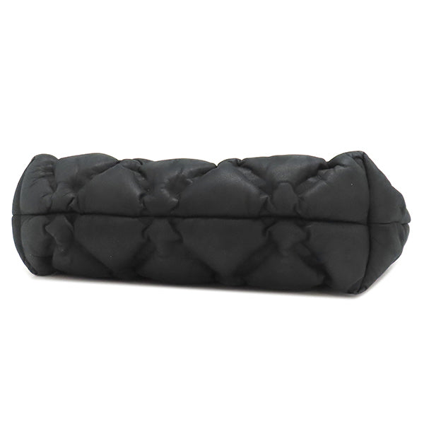 シャネル CHANEL バブルキルト トートバッグ ブラック ラムスキン