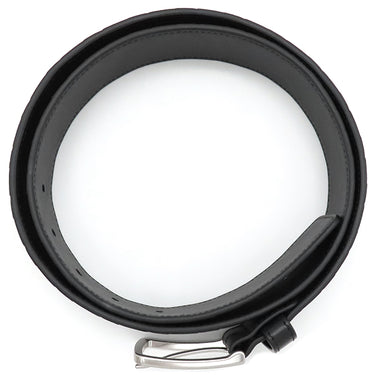 ボッテガヴェネタ BOTTEGA VENETA イントレチャート 609182 ブラック カーフ ベルト シルバー金具 黒