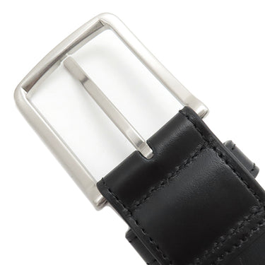 ボッテガヴェネタ BOTTEGA VENETA イントレチャート 609182 ブラック カーフ ベルト シルバー金具 黒