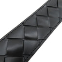 ボッテガヴェネタ BOTTEGA VENETA イントレチャート 609182 ブラック カーフ ベルト シルバー金具 黒