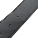 ボッテガヴェネタ BOTTEGA VENETA イントレチャート 609182 ブラック カーフ ベルト シルバー金具 黒