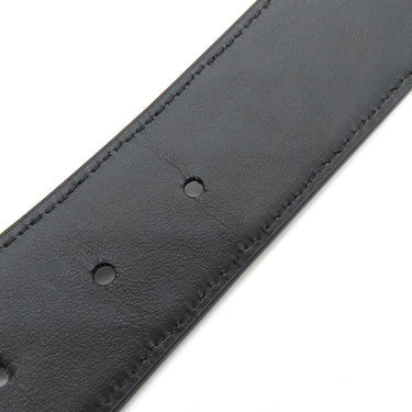 ボッテガヴェネタ BOTTEGA VENETA イントレチャート 609182 ブラック カーフ ベルト シルバー金具 黒