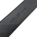 ボッテガヴェネタ BOTTEGA VENETA イントレチャート 609182 ブラック カーフ ベルト シルバー金具 黒