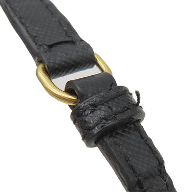 プラダ PRADA サフィアーノ メタル ショルダー ウォレット 1M1437 NERO レザー チェーンウォレット ゴールド金具 黒 SAFFIANO METAL