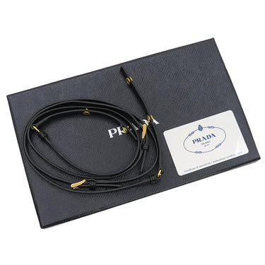プラダ PRADA サフィアーノ メタル ショルダー ウォレット 1M1437 NERO レザー チェーンウォレット ゴールド金具 黒 SAFFIANO METAL