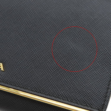 プラダ PRADA サフィアーノ メタル ショルダー ウォレット 1M1437 NERO レザー チェーンウォレット ゴールド金具 黒 SAFFIANO METAL