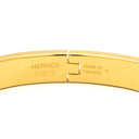 エルメス HERMES ミニクリック PM シェーヌダンクル イエローXゴールド GP メタル エナメル バングル ゴールド金具 黄
