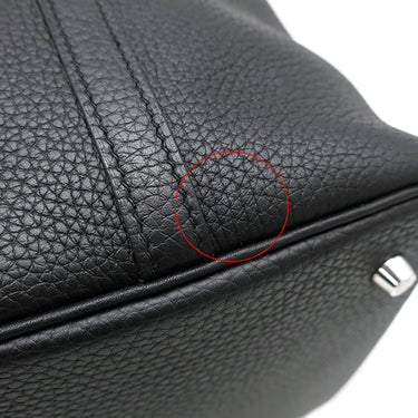 エルメス HERMES ピコタンロック MM ブラック トリヨンクレマンス ハンドバッグ シルバー金具 黒