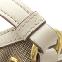 プラダ PRADA ロゴジャガード 2way 1BH097 コルダ×タルコ レザー ジャガード 2WAYバッグ ゴールド金具 薄茶 アイボリー ハンドバッグ ショルダー