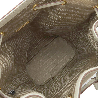プラダ PRADA ロゴジャガード 2way 1BH097 コルダ×タルコ レザー ジャガード 2WAYバッグ ゴールド金具 薄茶 アイボリー ハンドバッグ ショルダー