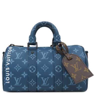 ルイヴィトン LOUIS VUITTON キーポル バンドリエール25 M46803 アトランティックブルー モノグラムキャンバス 2WAYバッグ マットブラック金具 青 ショルダー