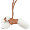 エルメス HERMES バディ ゴールド ムートン アニューミロ バッグチャーム 新品 未使用 茶