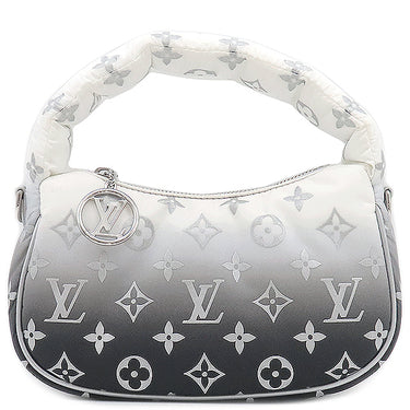 ルイヴィトン LOUIS VUITTON SKI ミニムーン M11896 フロスト ポリエステル レザー 2WAYバッグ シルバー金具 グラデーション 黒 白 グレー