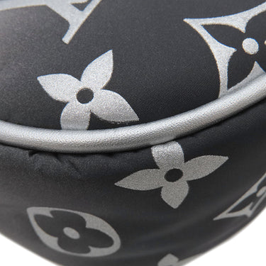 ルイヴィトン LOUIS VUITTON SKI ミニムーン M11896 フロスト ポリエステル レザー 2WAYバッグ シルバー金具 グラデーション 黒 白 グレー