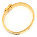 エルメス HERMES クリックH PM 24番地のミステリー マルチカラーXゴールド GP エナメル ブレスレット Hブレス バングル