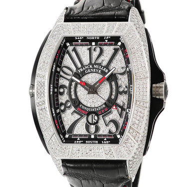 腕時計 フランクミュラー FRANCK MULLER コンキスタドール グランプリ 9900 SC DT GPG FULL D CD 自動巻き メンズ 純正ダイヤ パヴェ トノウ