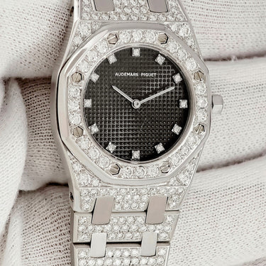 腕時計 オーデマピゲ AUDEMARS PIGUET ロイヤルオーク レディ 6007BC クオーツ レディース K18WG無垢 純正ダイヤ ホワイトゴールド