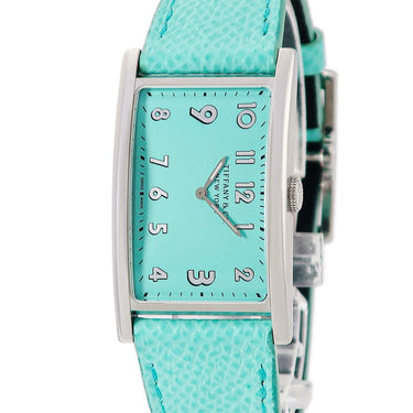 腕時計 ティファニー Tiffany & Co イーストウエスト ミニ 36092262 クオーツ レディース ティファニーブルー アラビア 角型 水色