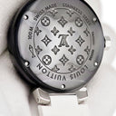 腕時計 ルイヴィトン LOUIS VUITTON タンブール インブラック GMT Q113K 自動巻き メンズ 黒 PVD デイト 2タイムゾーン表示