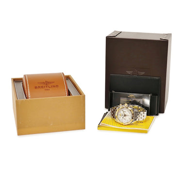 腕時計 ブライトリング BREITLING クロノマット41 CB14012/BA53 CB0140 自動巻き メンズ K18RG×SS コンビ シェル 純正ダイヤ ホワイト