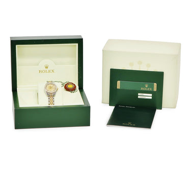 腕時計 ロレックス ROLEX デイトジャスト 179383G G番 自動巻き レディース OH済 G番 K18YG×SS コンビ 純正ダイヤ ラウンド