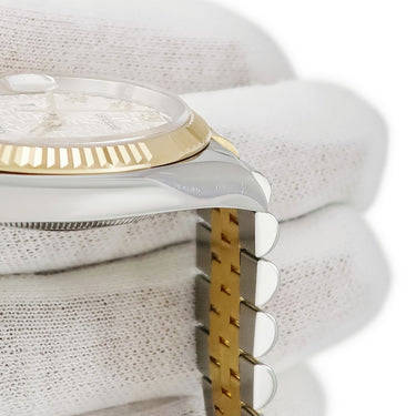 腕時計 ロレックス ROLEX デイトジャスト 36 126233G ランダム番 自動巻き メンズ OH済 ランダム番 K18YG×SS コンビ 純正10Pダイヤ ホリコン