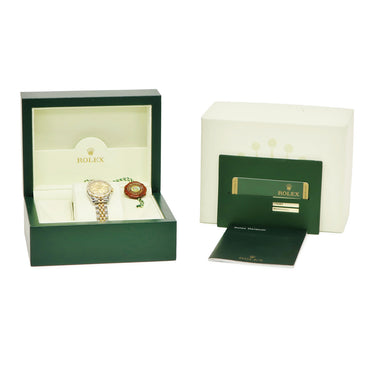 腕時計 ロレックス ROLEX デイトジャスト 179383G ランダム番 自動巻き レディース OH済 ランダム番 K18YG×SS コンビ 純正ダイヤ ジュビリー