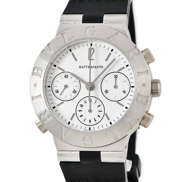 腕時計 ブルガリ BVLGARI ディアゴノ ラトラパンテ クロノグラフ CH40PL 自動巻き メンズ Pt950無垢 スモールセコンド ホワイト