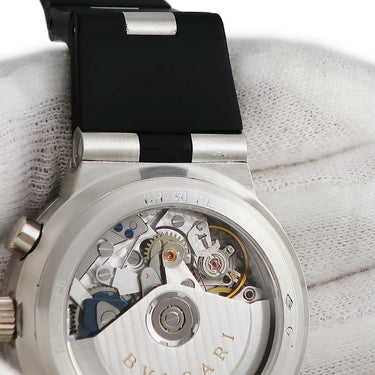 腕時計 ブルガリ BVLGARI ディアゴノ ラトラパンテ クロノグラフ CH40PL 自動巻き メンズ Pt950無垢 スモールセコンド ホワイト