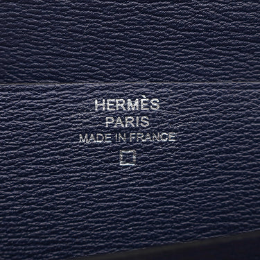 エルメス HERMES ベアンスフレ ブルーマルト アリゲーターマット 長財布 シルバー金具 新品 未使用 青 クロコ 二つ折り財布