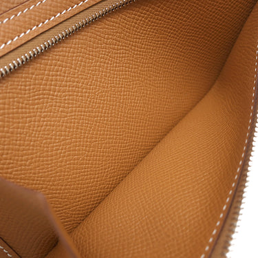 エルメス HERMES ベアンスフレ ゴールド ヴォーエプソン 長財布 シルバー金具 新品 未使用 茶 二つ折り財布