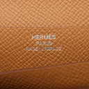 エルメス HERMES ベアンスフレ ゴールド ヴォーエプソン 長財布 シルバー金具 新品 未使用 茶 二つ折り財布