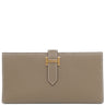 エルメス HERMES ベアンスフレ エトゥープ ヴォーエプソン 長財布 ゴールド金具 新品 未使用 グレージュ 二つ折り財布