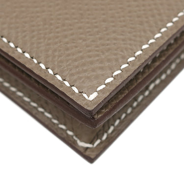 エルメス HERMES ベアンスフレ エトゥープ ヴォーエプソン 長財布 ゴールド金具 新品 未使用 グレージュ 二つ折り財布