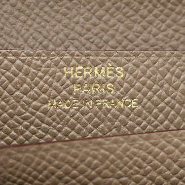 エルメス HERMES ベアンスフレ エトゥープ ヴォーエプソン 長財布 ゴールド金具 新品 未使用 グレージュ 二つ折り財布