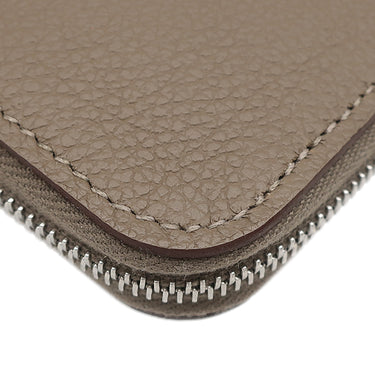 エルメス HERMES アザップロング シルクイン エトゥープ エバーカラー 長財布 シルバー金具 新品 未使用 グレージュ ラウンドファスナー