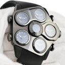 腕時計 ジェイコブ JACOB グランド JC-GR5-18 クオーツ メンズ PVD加工SS 五角形 ジェット機タービンエンジン 黒 GMT