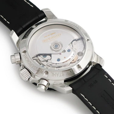 腕時計 ギナーン GUINAND 40シリーズ パイロット クロノグラフ 40.50-01 自動巻き メンズ スモールセコンド デイデイト 回転ベゼル