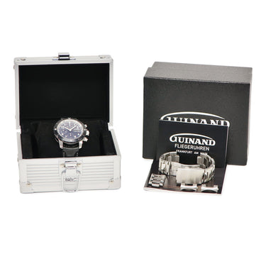 腕時計 ギナーン GUINAND 40シリーズ パイロット クロノグラフ 40.50-01 自動巻き メンズ スモールセコンド デイデイト 回転ベゼル