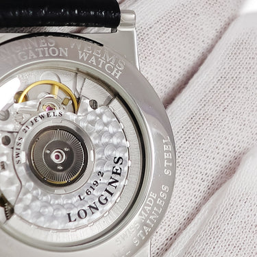 腕時計 ロンジン LONGINES ウィームス L2.608.4.53.2 自動巻き メンズ OH済 ブラック 黒 回転ベゼル デイト ヴィンテージ 限定