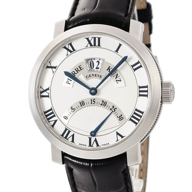 腕時計 ピエールクンツ PIERREKUNZ デイレトログラード クラシカル グランドデイト PKA016SRGD 自動巻き メンズ ホワイト 青針