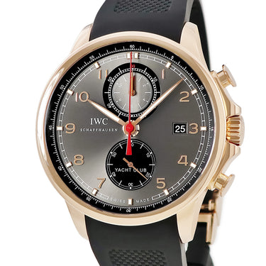 腕時計 IWC IWC ポルトギーゼ ヨットクラブ クロノグラフ IW390202 自動巻き メンズ グレー K18RG フライバック デイト スモセコ
