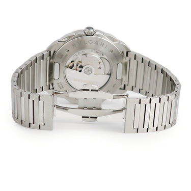 腕時計 ブルガリ BVLGARI オクト ローマ クロノグラフ 103471 自動巻き メンズ 黒 ブラック デイト 八角形 バー スモールセコンド