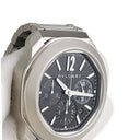 腕時計 ブルガリ BVLGARI オクト ローマ クロノグラフ 103471 自動巻き メンズ 黒 ブラック デイト 八角形 バー スモールセコンド