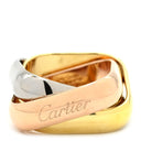 カルティエ Cartier トリニティ クッション リング LM B4239949 ホワイトゴールドXイエローゴールドXピンクゴールド K18WG K18YG K18PG #49(JP9) リング 指輪 3連 3カラー スクエア 7号