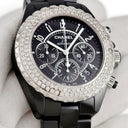 腕時計 シャネル CHANEL J12 クロノグラフ H0940 自動巻き メンズ ブラックセラミック ダイヤ アラビア 黒 デイト スモールセコンド