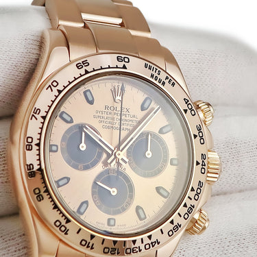 腕時計 ロレックス ROLEX コスモグラフ デイトナ 116505 V番 自動巻き メンズ V番 K18RG無垢 クロノグラフ スモセコ 夜光インデックス