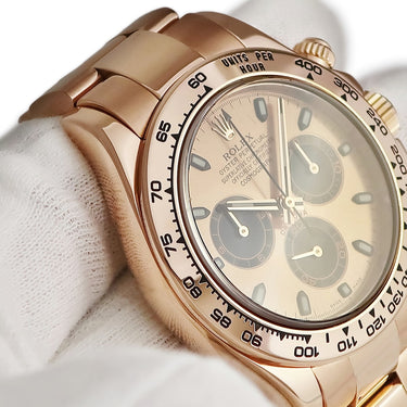 腕時計 ロレックス ROLEX コスモグラフ デイトナ 116505 V番 自動巻き メンズ V番 K18RG無垢 クロノグラフ スモセコ 夜光インデックス