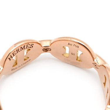 エルメス HERMES シェーヌダンクル アンシェネ PM H110025B 00051 ピンクゴールド K18PG #51 リング 指輪 Au750 18K 18金 11号