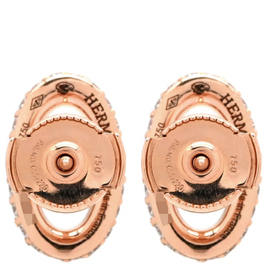 エルメス HERMES シェーヌダンクル ファランドール ピアス パヴェダイヤ H221516B 00 ピンクゴールド K18PG ピアス Au750 18K 18金